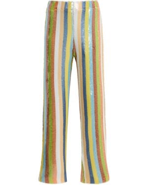 La Veste Exclusive La Isla Sequinned Straight-Leg Pants - Multicolour