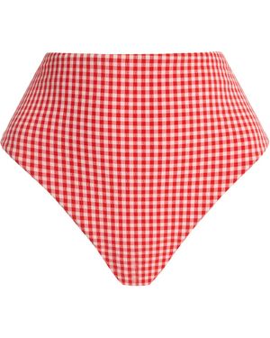 Juillet Vera Plaid Bikini Bottoms - Red