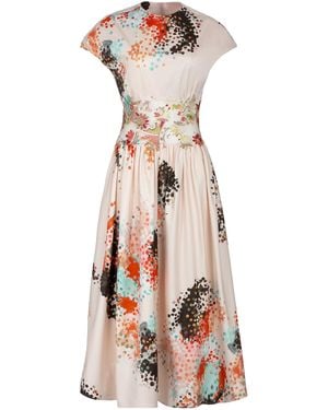 Silvia Tcherassi Macaria Cotton-Blend Midi Dress - Multicolour