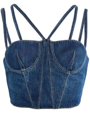 Nensi Dojaka Cotton Corset Top - Blue