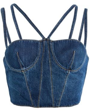 Nensi Dojaka Cotton Corset Top - Blue