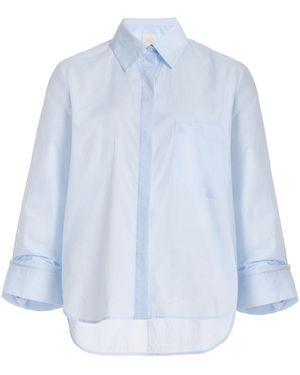 Twp Boyfriend Cotton Shirt - Blue