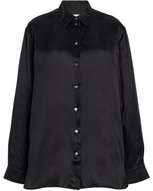 The Row Sisilia Silk-Satin Shirt - Black