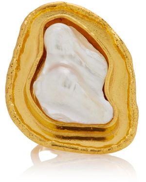 Sylvia Toledano Baroque 22K-Plated Pearl Ring - Metallic