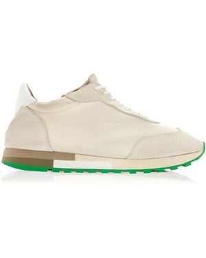 The Row Owen Leather; Mesh Trainers - White