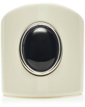Julietta Nera Onyx Cuff - White