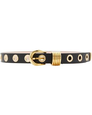 DEHANCHE Hollyhock Rivet Leather Belt - Black