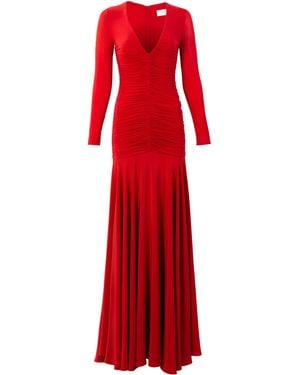 Silvia Tcherassi Lina Gathered Silk-Blend Maxi Dress