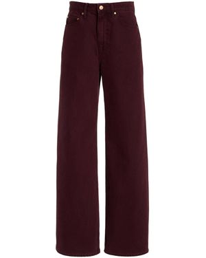 Ulla Johnson Willow Rigid Wide-leg Jeans - Red