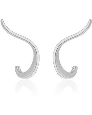Marie Mas 18K Halo Earrings - White