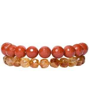 Chan Luu Oona Jasper Anklet Set - Red