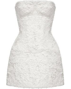 Montsand Fur Tube Mini Dress - White