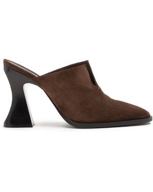 Bottega Veneta Suede Cha-Cha Mules in Brown | Lyst