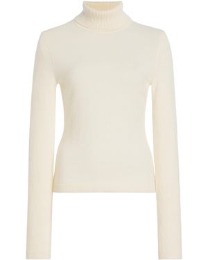 Cult Gaia Alice Wool-Cashmere Turtleneck Sweater - White