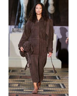 THE GARMENT Geneve Suede Trench - Brown