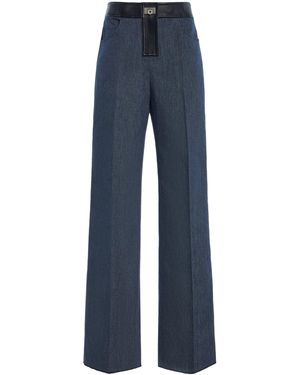 Ferragamo Cotton Denim Trousers - Blue