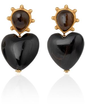 Sylvia Toledano Plated Cupidon Earrings - Black