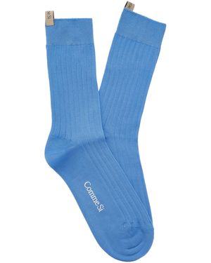 Comme Si The Yves Cotton Sock - Blue