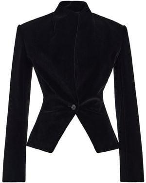 Brandon Maxwell The Alora Velvet Jacket - Black