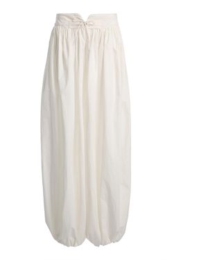Christopher Esber Drift Cotton Wide-Leg Cuffed Pants - White