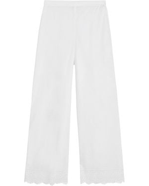 By Malene Birger Gretana Cotton Wide-Leg Trousers - White