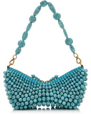 Cult Gaia Mercier Beaded Clutch - Blue