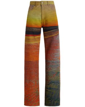 Louisa Ballou Voyage Rigid High-rise Straight-leg Jeans - Orange