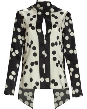 Silvia Tcherassi Gaby Stretch-Silk Top - Black