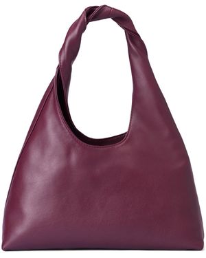 STUDIO AMELIA Siena Mini Hobo Leather Bag - Purple