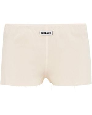 Miu Miu Stretch Georgette Underwear - Natural