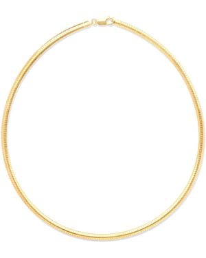 Mega Omega 4 14K Vermeil Necklace - White