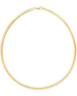 Mega Omega 4 14K Vermeil Necklace - White