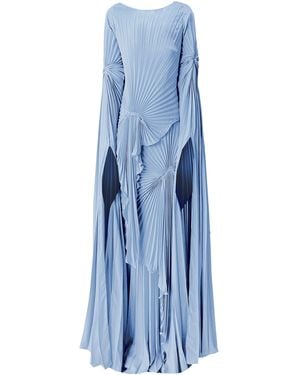 Georgia Hardinge Waterfall Georgette Maxi Dress - Blue