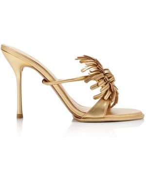 Cult Gaia Carla Leather Sandals - Metallic