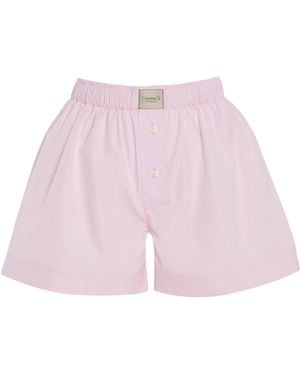Comme Si La Classica Cotton Poplin Boxer Shorts - Pink