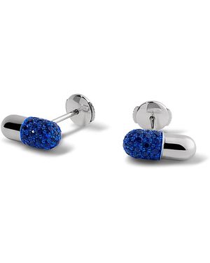 Elior Pill 18K Sapphire Earrings - Blue