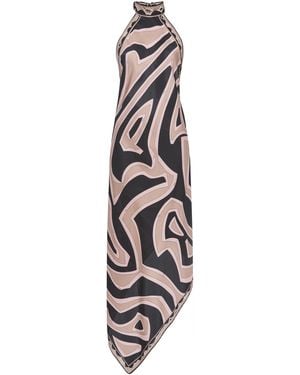 PUCCI Printed Silk Twill Maxi Dress - White