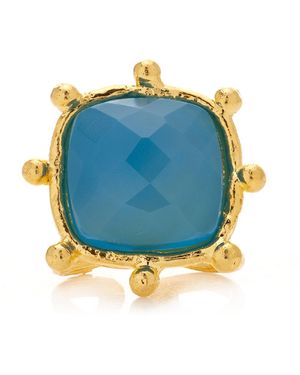 Sylvia Toledano Couddin Ii 22k Gold-plated Ring - Blue