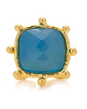 Sylvia Toledano Couddin Ii 22k Gold-plated Ring - Blue