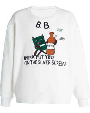 Bode Silver Screen Sweatshirt - White