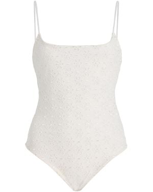 Juillet Imey Broderie Anglaise One-Piece Swimsuit - White
