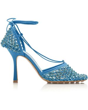 Bottega Veneta Sparkle Stretch Sandals - Blue