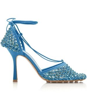 Bottega Veneta Sparkle Stretch Sandals - Blue