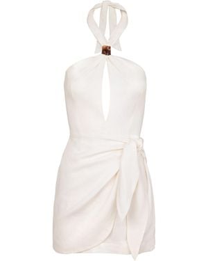 ViX Luna Keyhole Mini Dress - White
