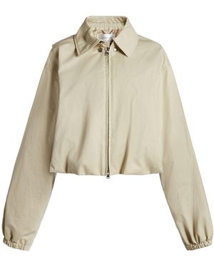 Victoria Beckham Panelled Cotton Bomber Jacket - Natural