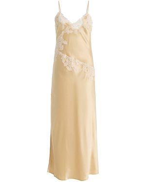 By Malene Birger Vera Lace-Detailed Slip Midi Dress - Natural