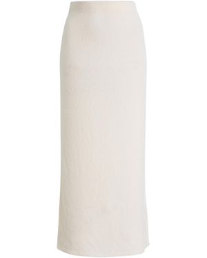 Gabriela Hearst Narayan Boucle Cashmere Maxi Skirt - White