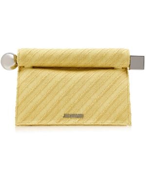 Jacquemus The Round Carré Cotton Clutch - Yellow