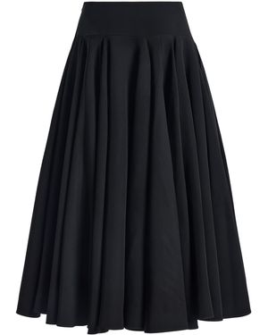 Kallmeyer Tatiana Flare Twill Maxi Skirt - Black