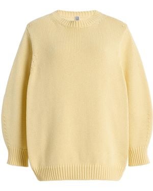 TOTEME Oversized Cotton Jumper - Natural